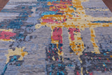 Abstract Contemporary Hand Knotted Wool Rug - 10' 0" X 13' 8" - Golden Nile