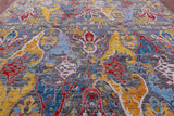 Grey Turkish Oushak Hand Knotted Wool Rug - 12' 0" X 15' 1" - Golden Nile