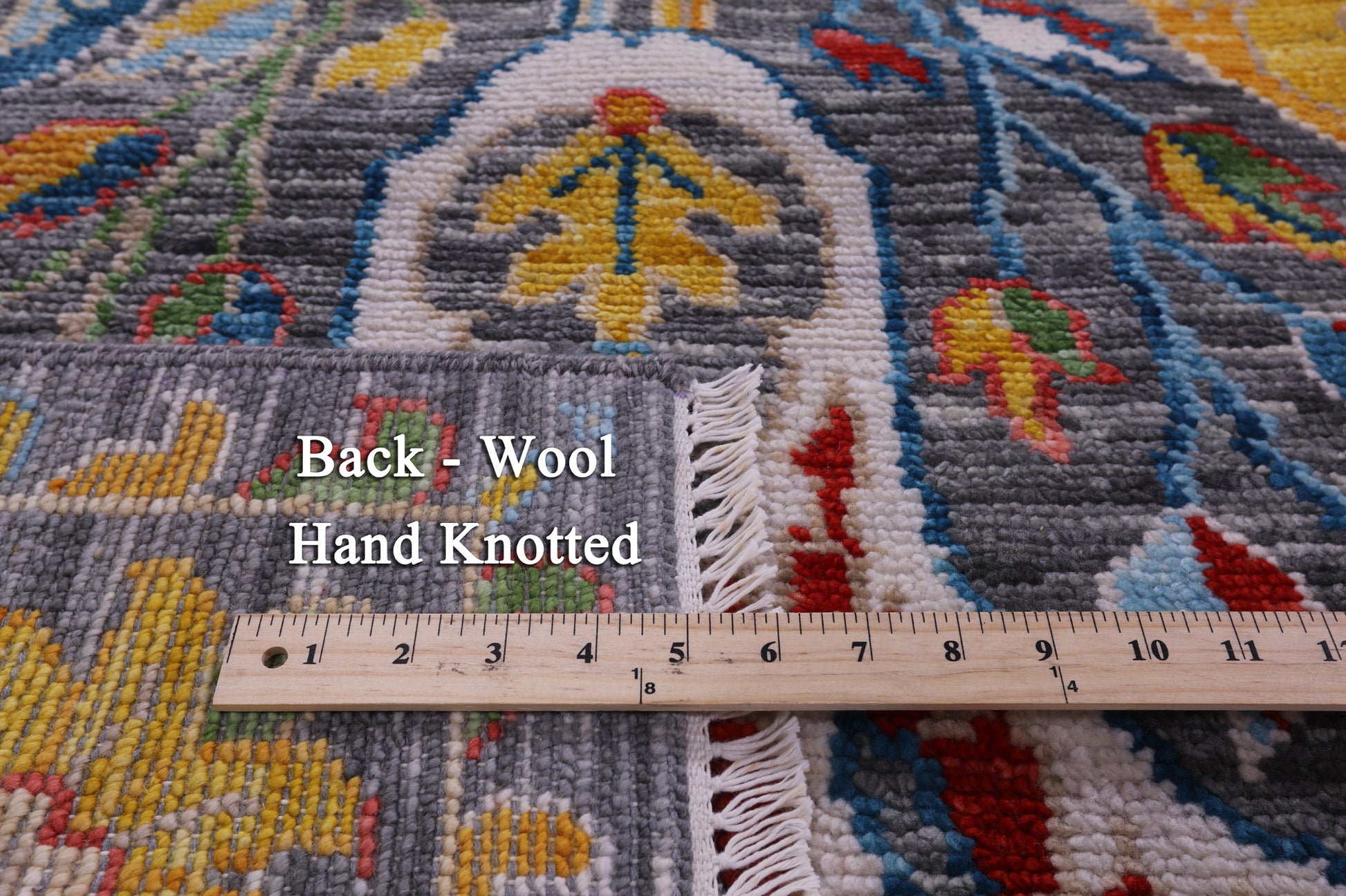 Grey Turkish Oushak Hand Knotted Wool Rug - 12' 0" X 15' 1" - Golden Nile