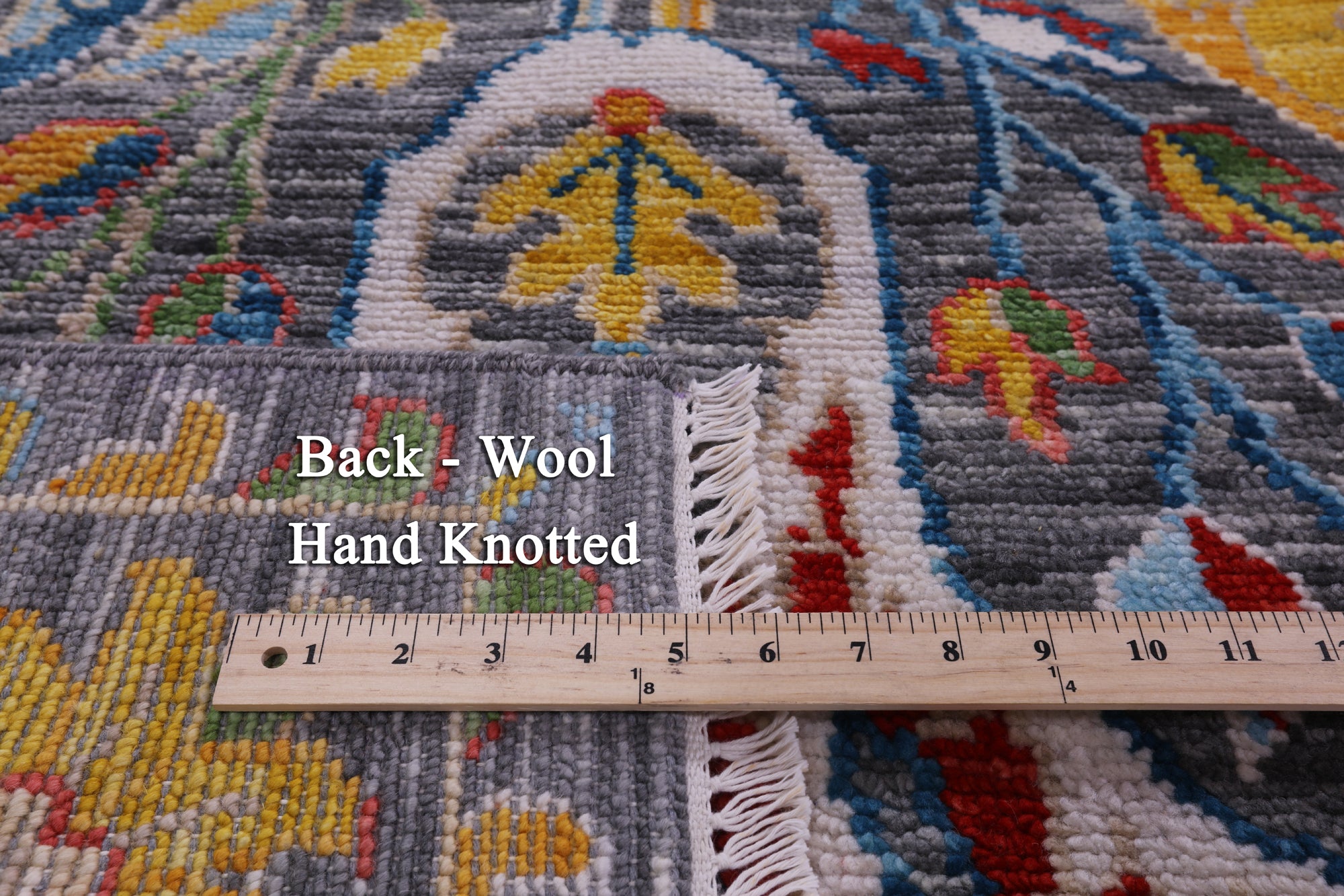 Grey Turkish Oushak Hand Knotted Wool Rug - 12' 0" X 15' 1" - Golden Nile