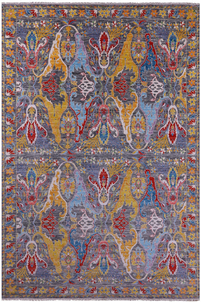 Grey Turkish Oushak Hand Knotted Wool Rug - 12' 3" X 18' 0" - Golden Nile