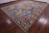 Grey Turkish Oushak Hand Knotted Wool Rug - 12' 3" X 18' 0" - Golden Nile
