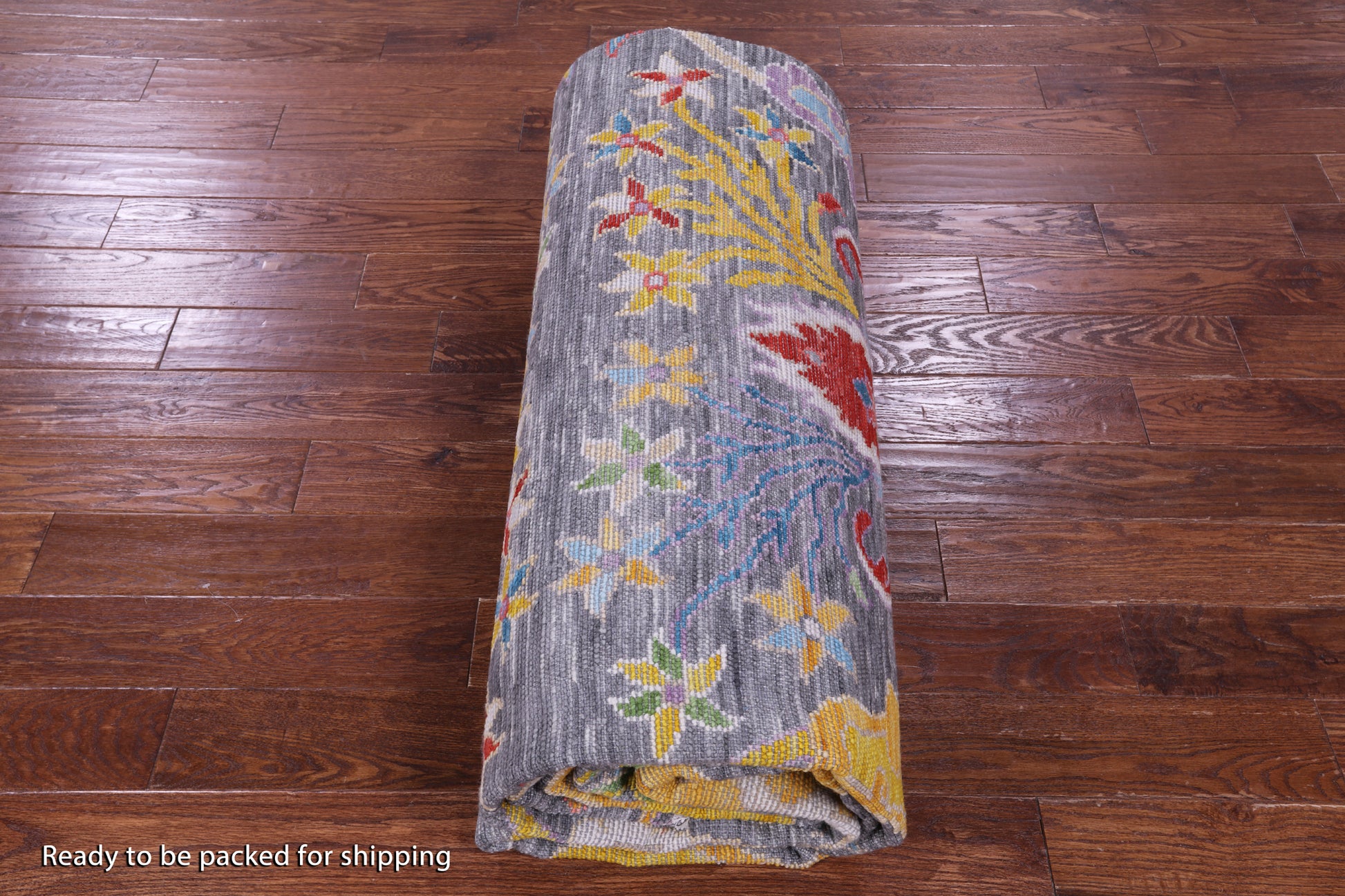 Grey Turkish Oushak Hand Knotted Wool Rug - 10' 2" X 13' 11" - Golden Nile