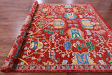 Red Persian Fine Serapi Handmade Wool Rug - 9' 3" X 12' 3" - Golden Nile