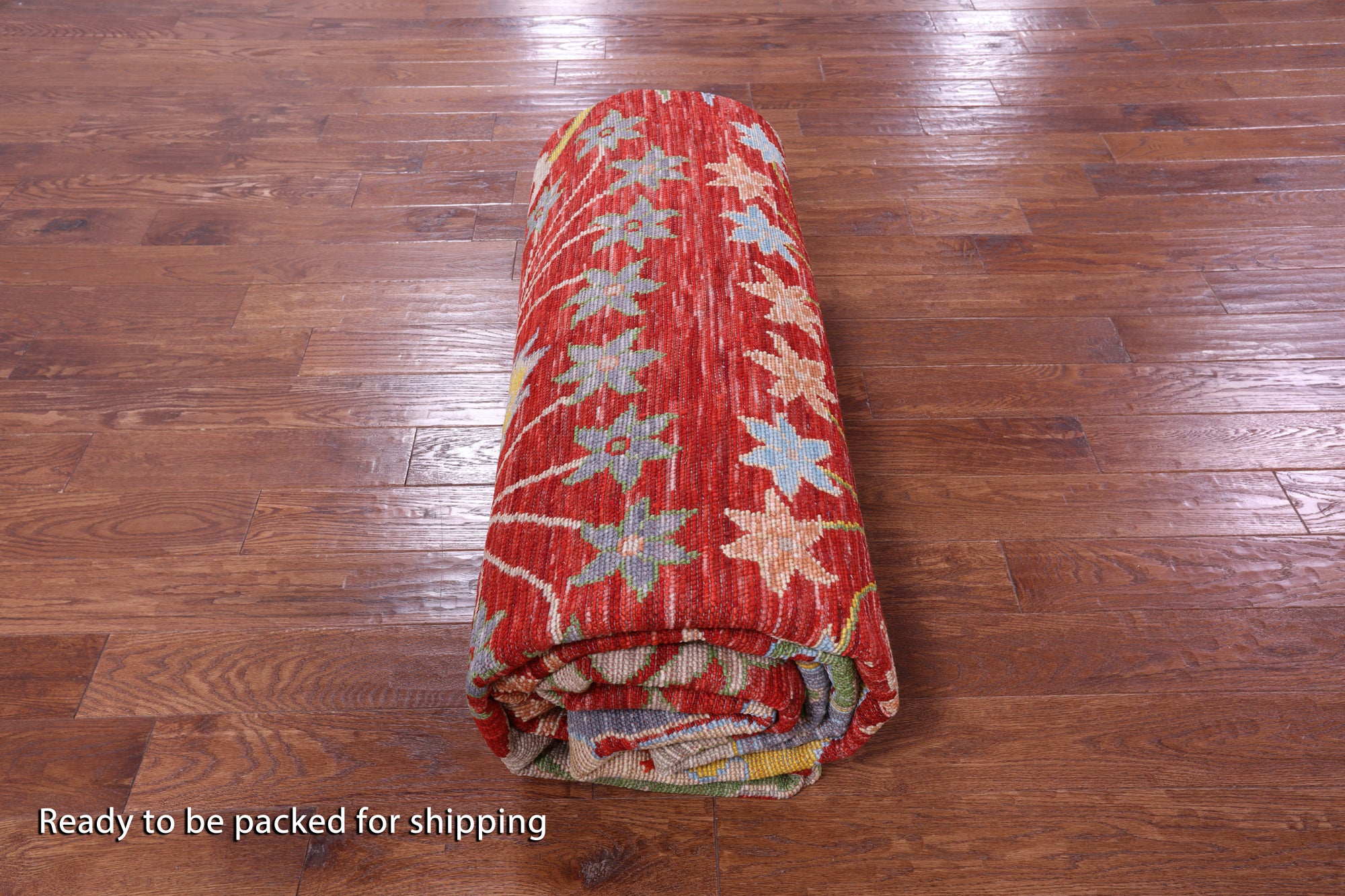 Red Turkish Oushak Hand Knotted Wool Rug - 10' 4" X 13' 10" - Golden Nile