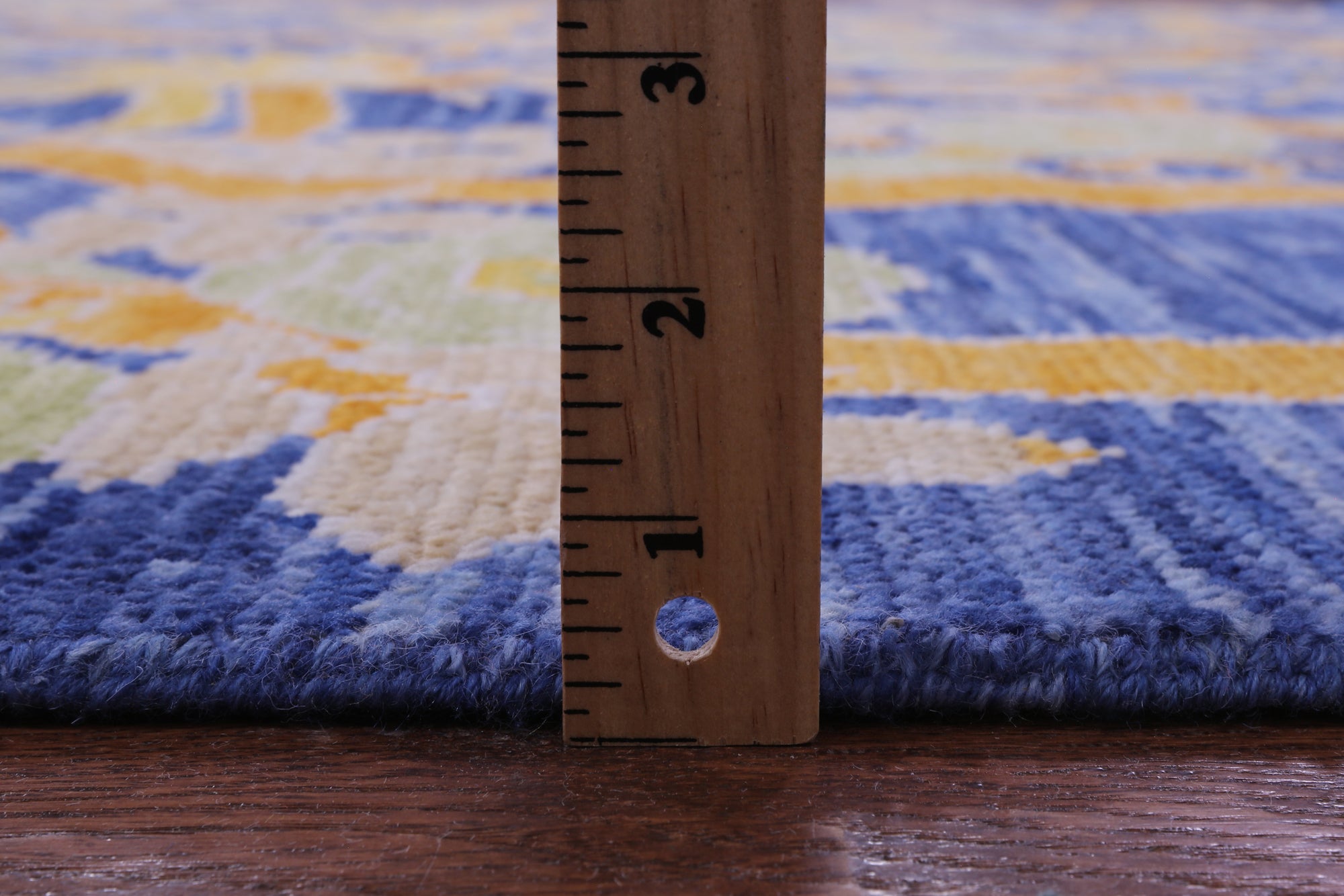 Blue William Morris Hand Knotted Wool Rug - 10' 1" X 13' 8" - Golden Nile