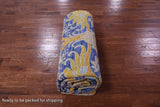 Blue William Morris Hand Knotted Wool Rug - 10' 1" X 13' 8" - Golden Nile