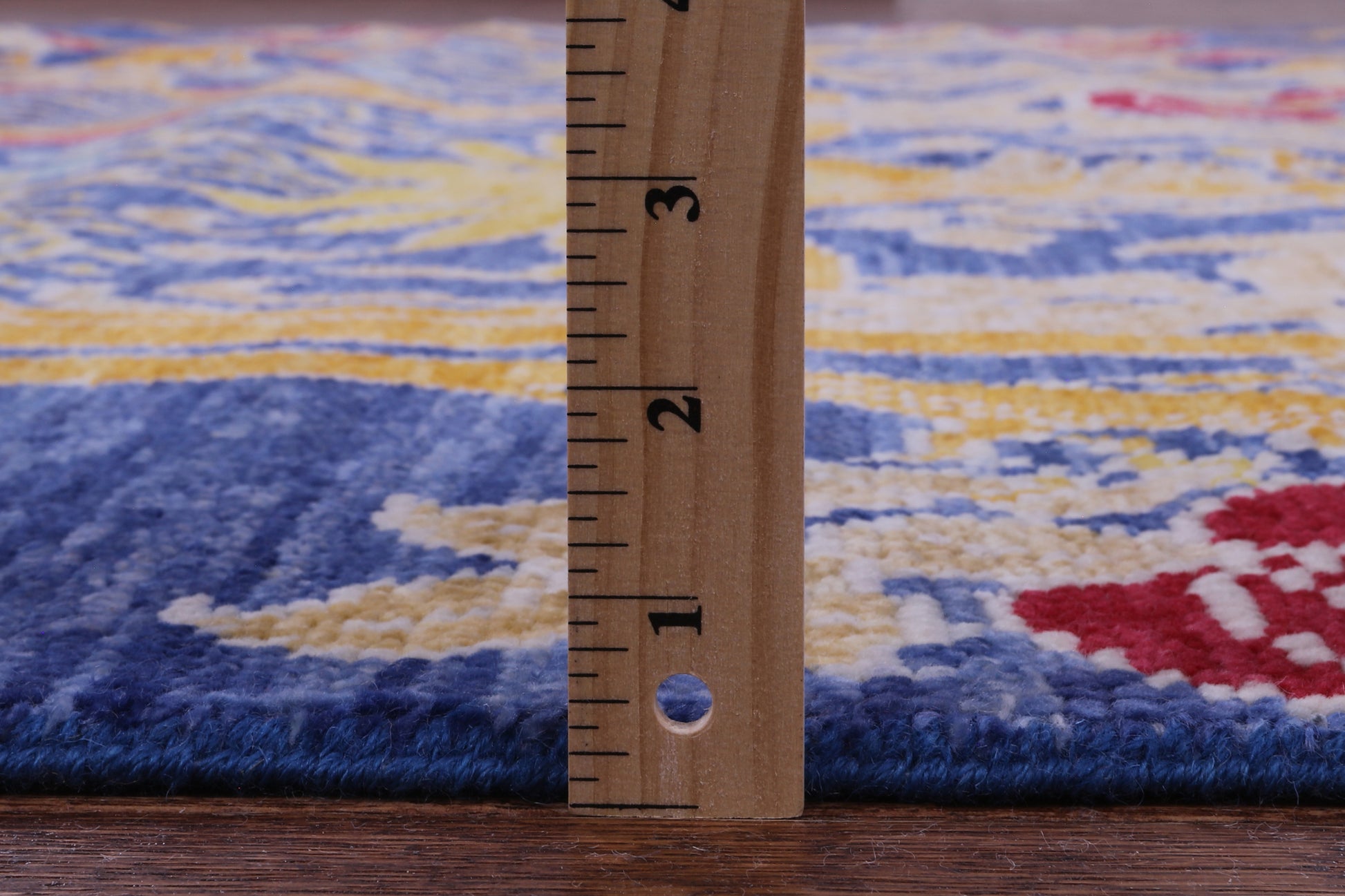 Blue Square William Morris Hand Knotted Wool Rug - 8' 1" X 8' 2" - Golden Nile