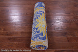 Blue Square William Morris Hand Knotted Wool Rug - 8' 1" X 8' 2" - Golden Nile