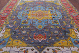 Grey Persian Fine Serapi Hand Knotted Wool Rug - 10' 2" X 13' 11" - Golden Nile