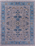 Grey Persian Fine Serapi Hand Knotted Wool Rug - 9' 0" X 12' 2" - Golden Nile