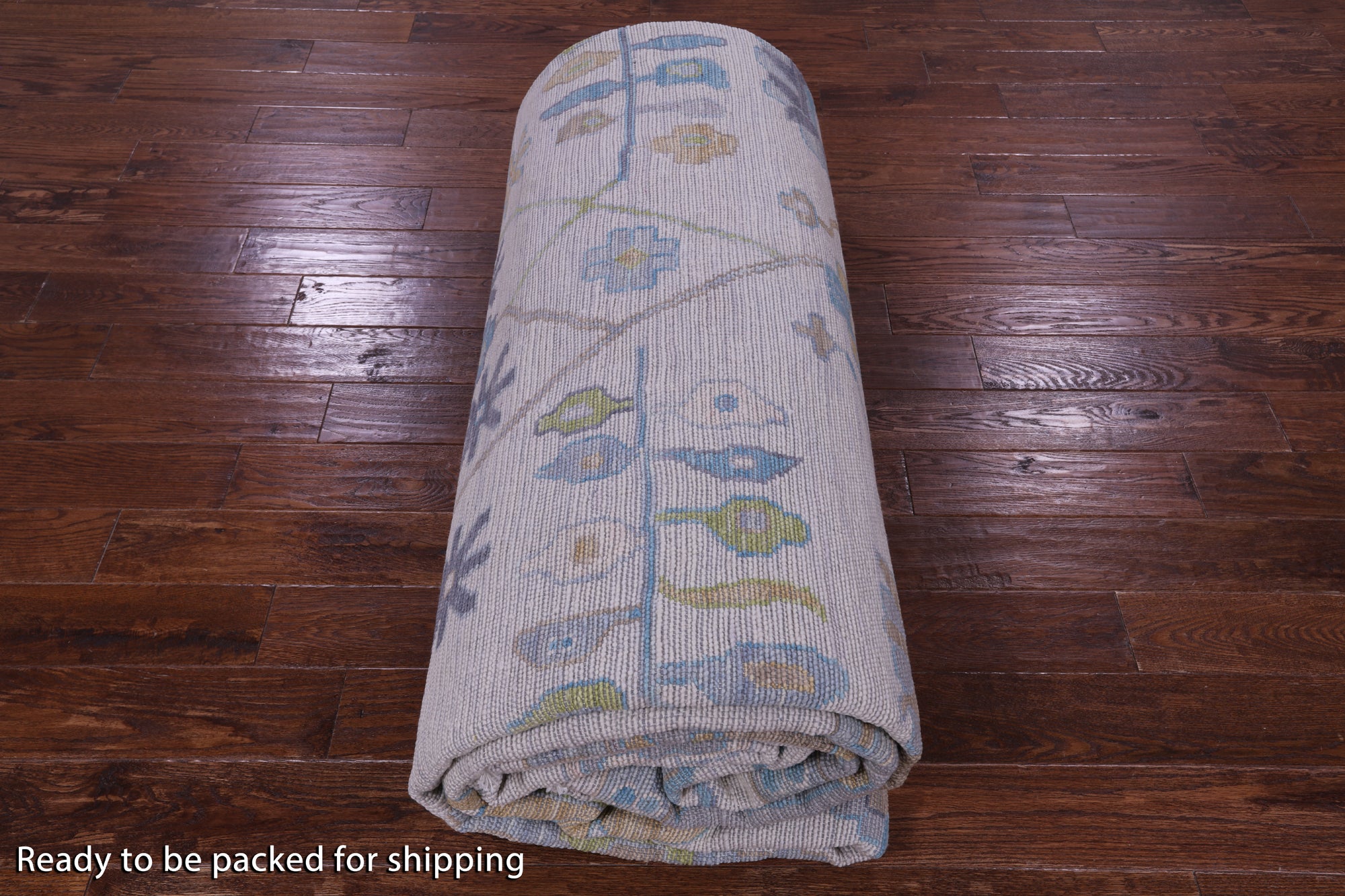 Grey Turkish Oushak Hand Knotted Wool Rug - 12' 2" X 18' 1" - Golden Nile