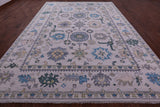 Grey Turkish Oushak Hand Knotted Wool Rug - 10' 2" X 14' 1" - Golden Nile