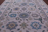 Grey Turkish Oushak Hand Knotted Wool Rug - 10' 2" X 14' 1" - Golden Nile