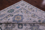 Grey Turkish Oushak Hand Knotted Wool Rug - 10' 2" X 14' 1" - Golden Nile