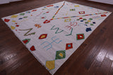 Grey Tribal Moroccan Hand Knotted Wool Rug - 9' 3" X 12' 3" - Golden Nile