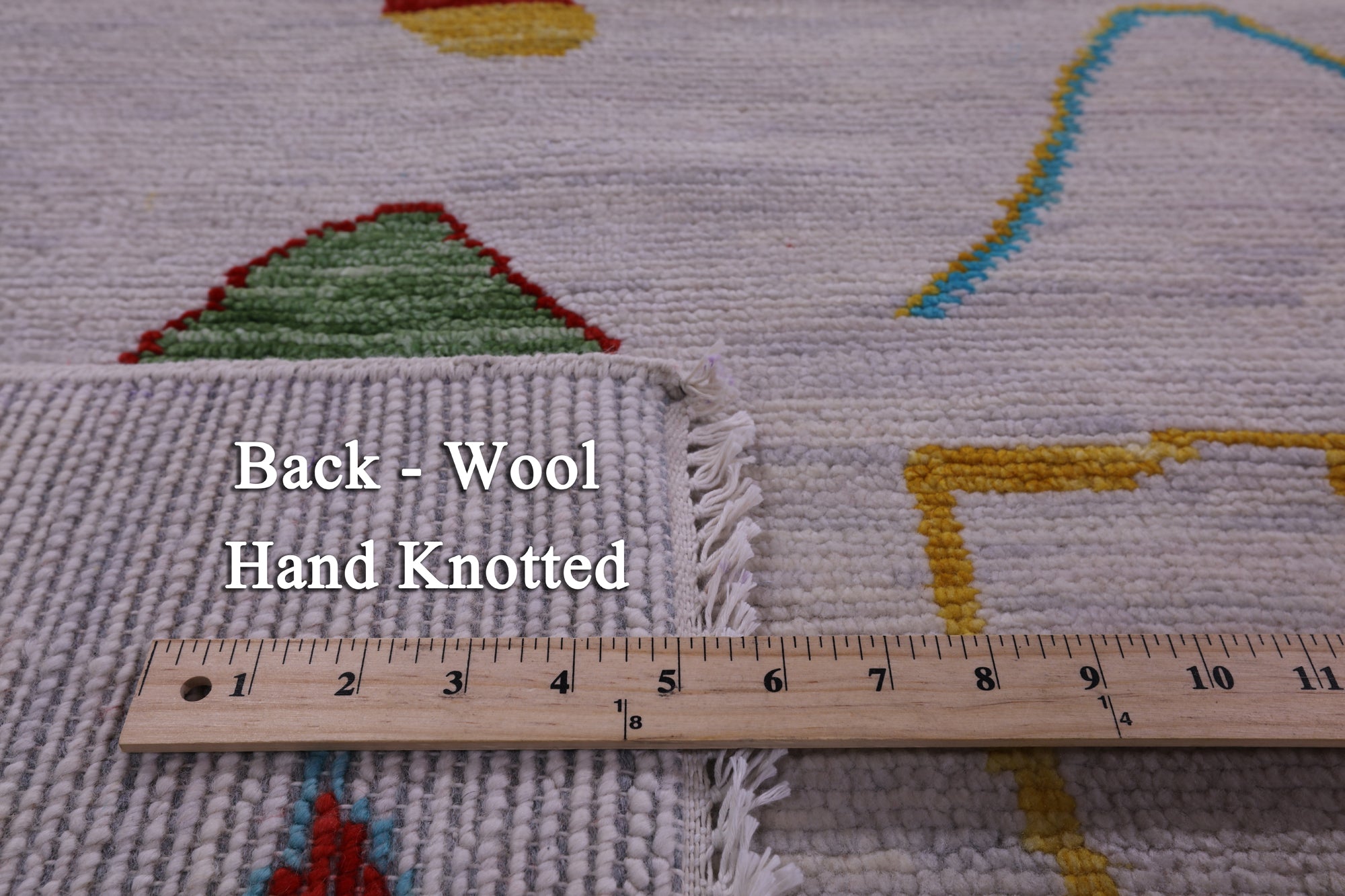 Grey Tribal Moroccan Hand Knotted Wool Rug - 9' 3" X 12' 3" - Golden Nile