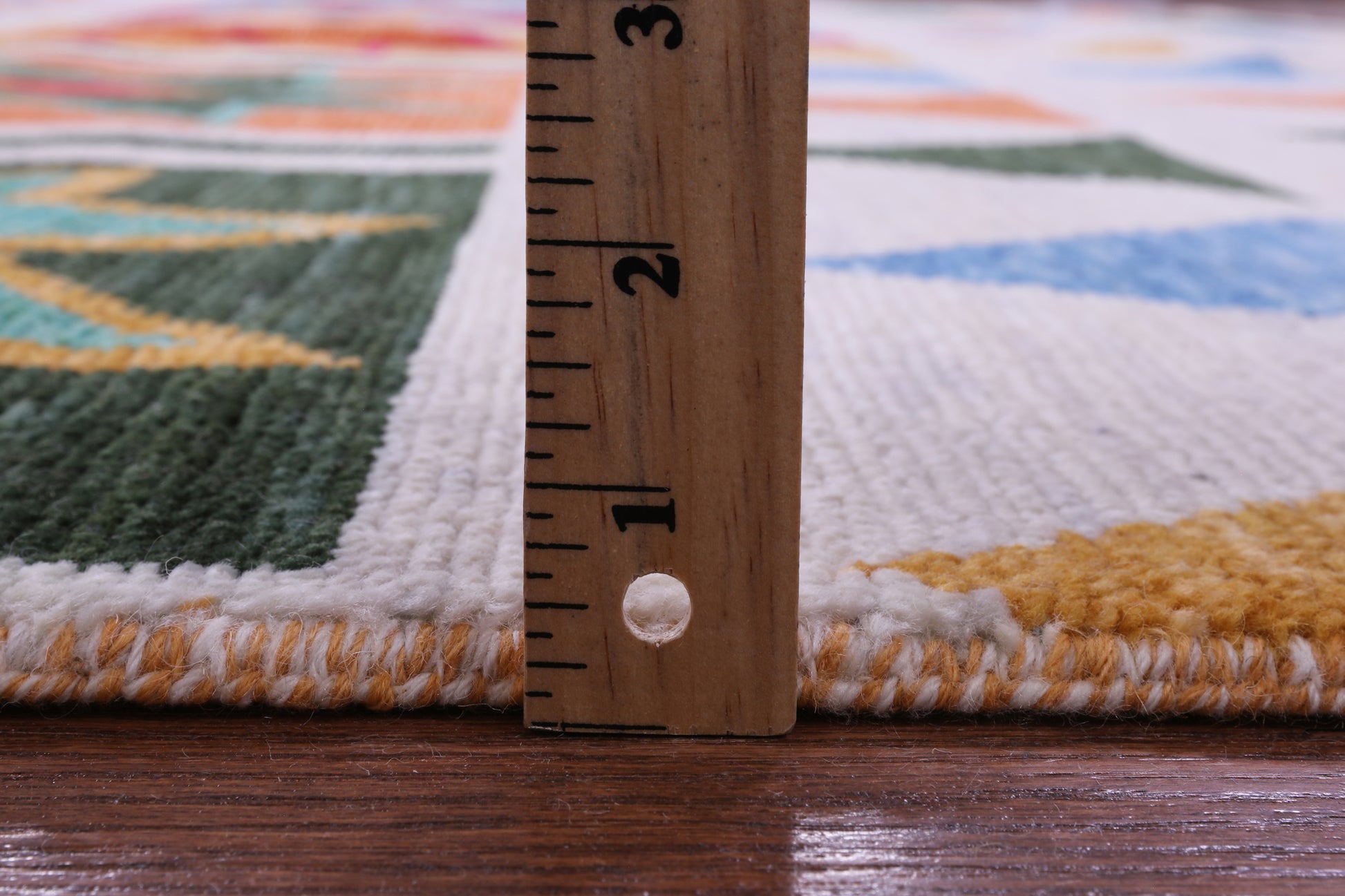 Ivory Tribal Moroccan Handmade Wool Rug - 8' 10" X 11' 8" - Golden Nile