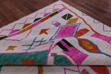 Ivory Tribal Moroccan Handmade Wool Rug - 8' 10" X 11' 8" - Golden Nile