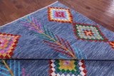 Blue Tribal Moroccan Handmade Wool Rug - 10' 1" X 13' 10" - Golden Nile