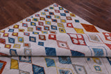 Ivory Tribal Moroccan Hand Knotted Wool Rug - 8' 1" X 10' 2" - Golden Nile