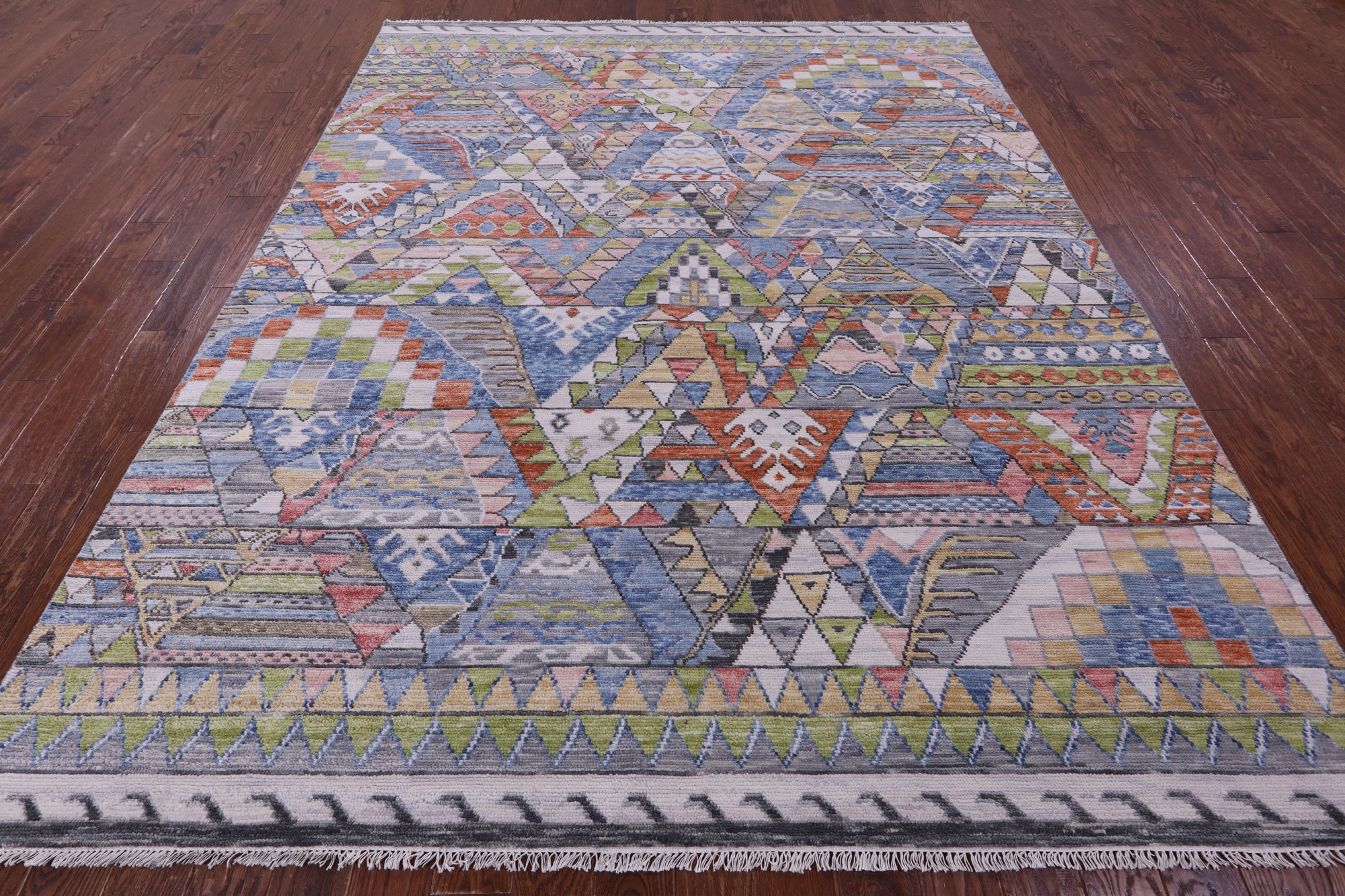 Tribal Moroccan Hand Knotted Wool Rug - 8' 2" X 10' 3" - Golden Nile