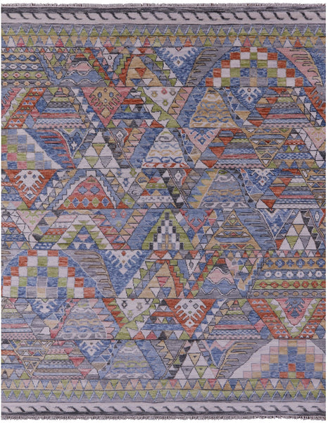 Tribal Moroccan Hand Knotted Wool Rug - 8' 2" X 10' 3" - Golden Nile