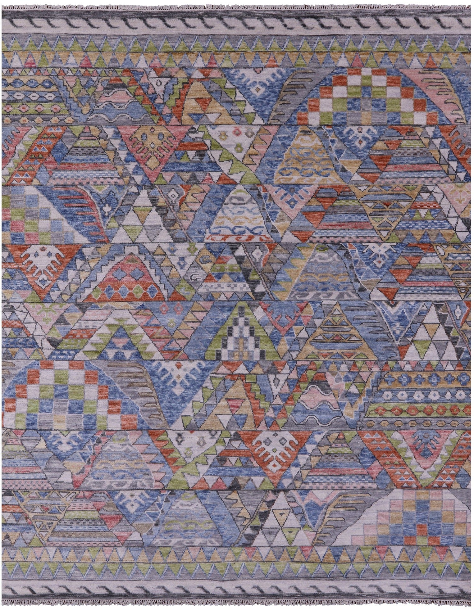 Tribal Moroccan Hand Knotted Wool Rug - 8' 2" X 10' 3" - Golden Nile