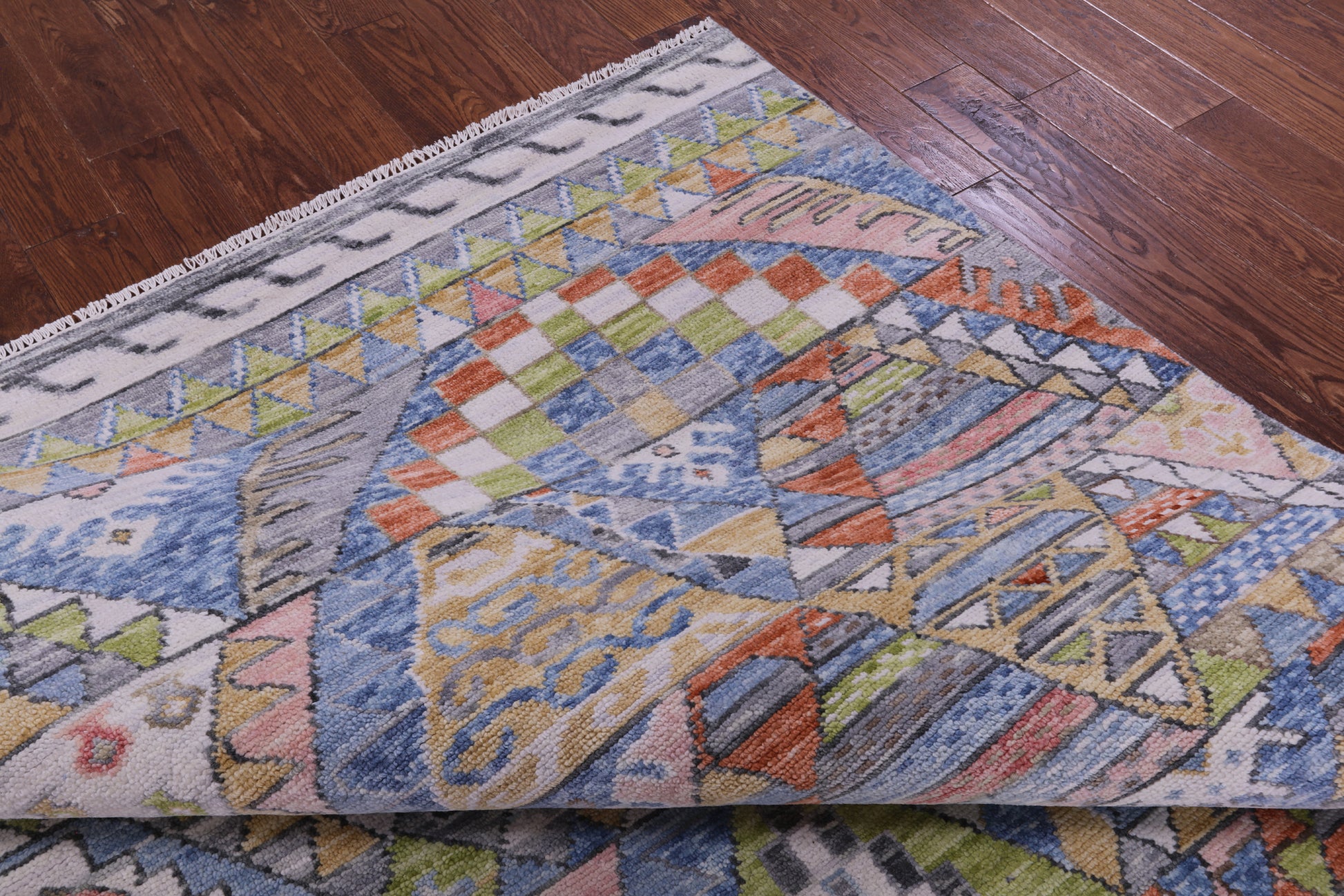 Tribal Moroccan Hand Knotted Wool Rug - 8' 2" X 10' 3" - Golden Nile