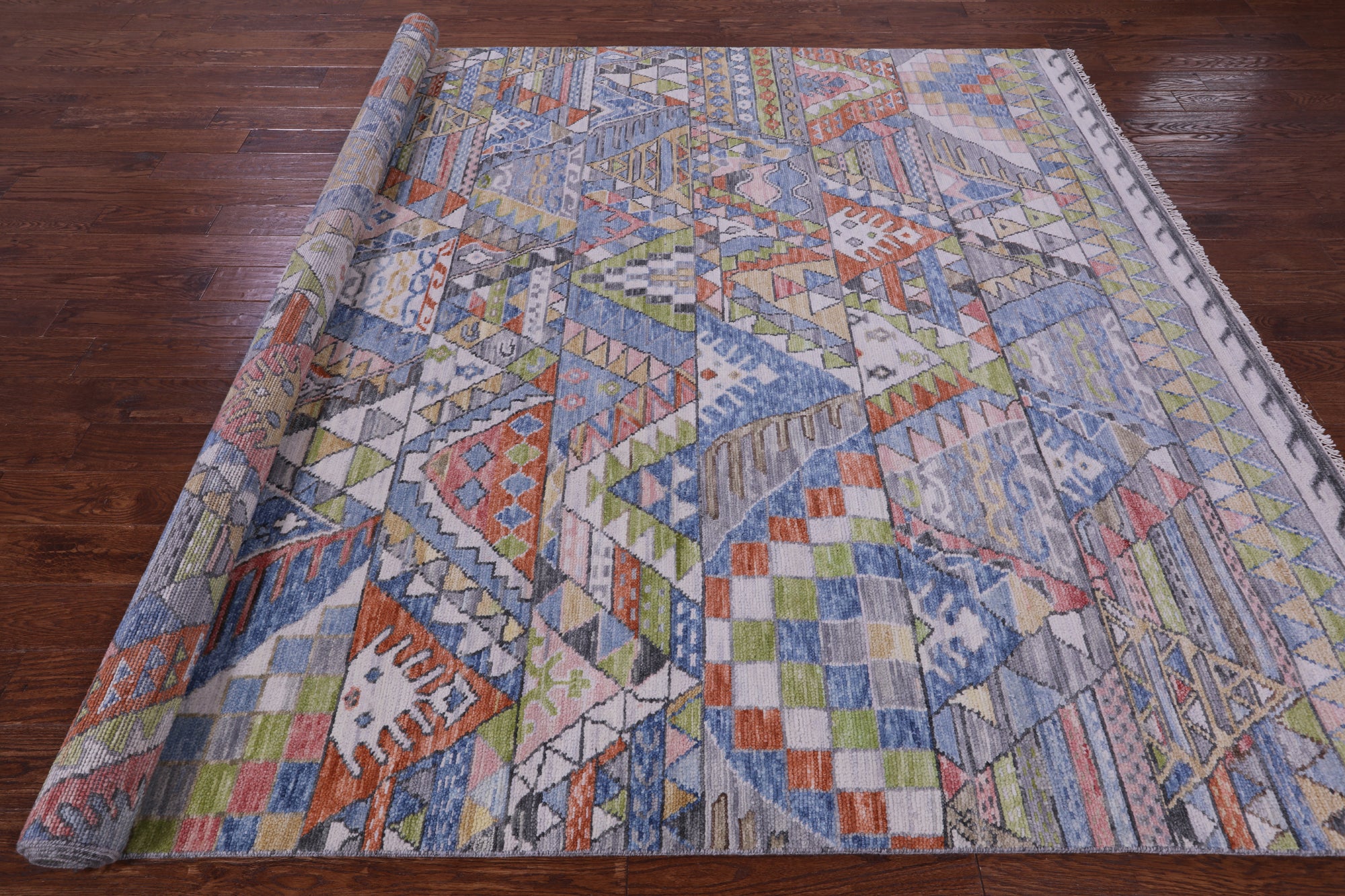 Tribal Moroccan Hand Knotted Wool Rug - 8' 2" X 10' 3" - Golden Nile