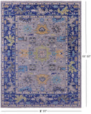 Grey Turkish Oushak Hand Knotted Wool Rug - 8' 11" X 11' 11" - Golden Nile