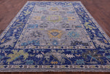 Grey Turkish Oushak Hand Knotted Wool Rug - 8' 11" X 11' 11" - Golden Nile