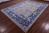 Grey Turkish Oushak Hand Knotted Wool Rug - 8' 11" X 11' 11" - Golden Nile