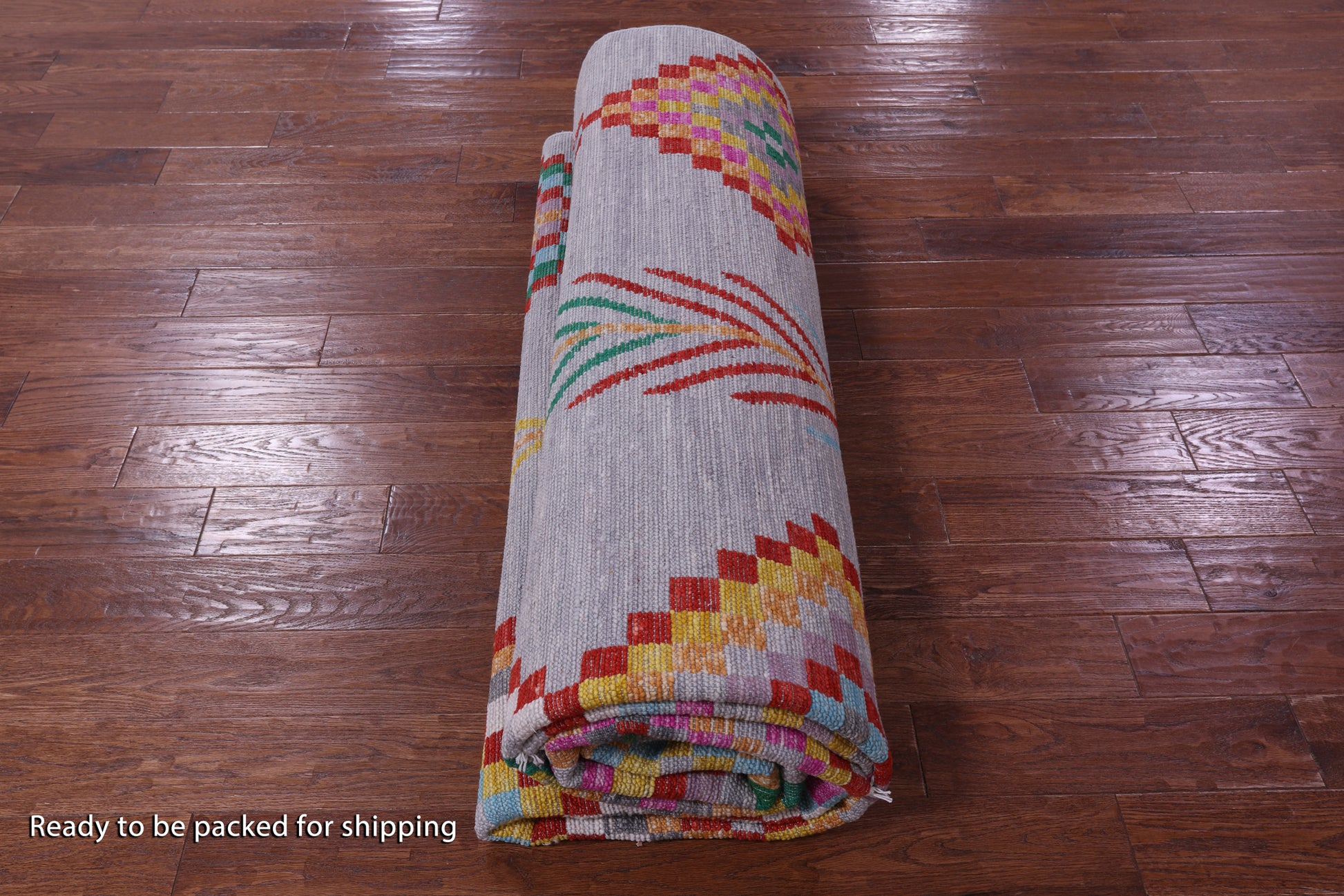Grey Tribal Moroccan Hand Knotted Wool Rug - 8' 10" X 11' 11" - Golden Nile