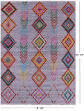 Grey Tribal Moroccan Hand Knotted Wool Rug - 8' 10" X 11' 11" - Golden Nile
