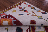 Ivory Tribal Moroccan Hand Knotted Wool Rug - 8' 0" X 9' 11" - Golden Nile