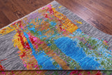 Abstract Contemporary Hand Knotted Wool Rug - 10' 0" X 14' 0" - Golden Nile