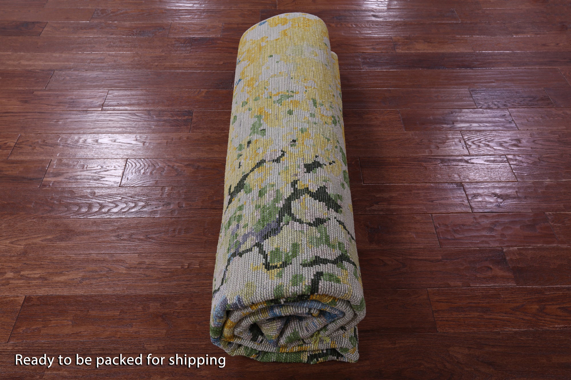 Contemporary Hand Knotted Wool Rug - 8' 1" X 9' 10" - Golden Nile
