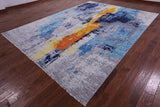Abstract Contemporary Hand Knotted Wool Rug - 8' 11" X 12' 0" - Golden Nile