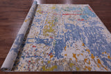 Abstract Contemporary Handmade Wool Rug - 9' 1" X 12' 0" - Golden Nile