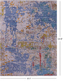 Abstract Contemporary Handmade Wool Rug - 9' 1" X 12' 0" - Golden Nile