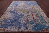 Abstract Contemporary Handmade Wool Rug - 9' 1" X 12' 0" - Golden Nile