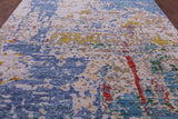 Abstract Contemporary Handmade Wool Rug - 9' 1" X 12' 0" - Golden Nile