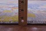 Abstract Contemporary Handmade Wool Rug - 9' 1" X 12' 0" - Golden Nile