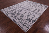Ivory Tribal Moroccan Hand Knotted Wool Rug - 7' 11" X 10' 0" - Golden Nile