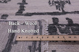 Ivory Tribal Moroccan Hand Knotted Wool Rug - 7' 11" X 10' 0" - Golden Nile