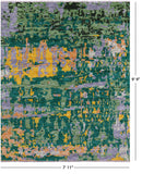 Abstract Contemporary Hand Knotted Wool Rug - 7' 11" X 9' 9" - Golden Nile