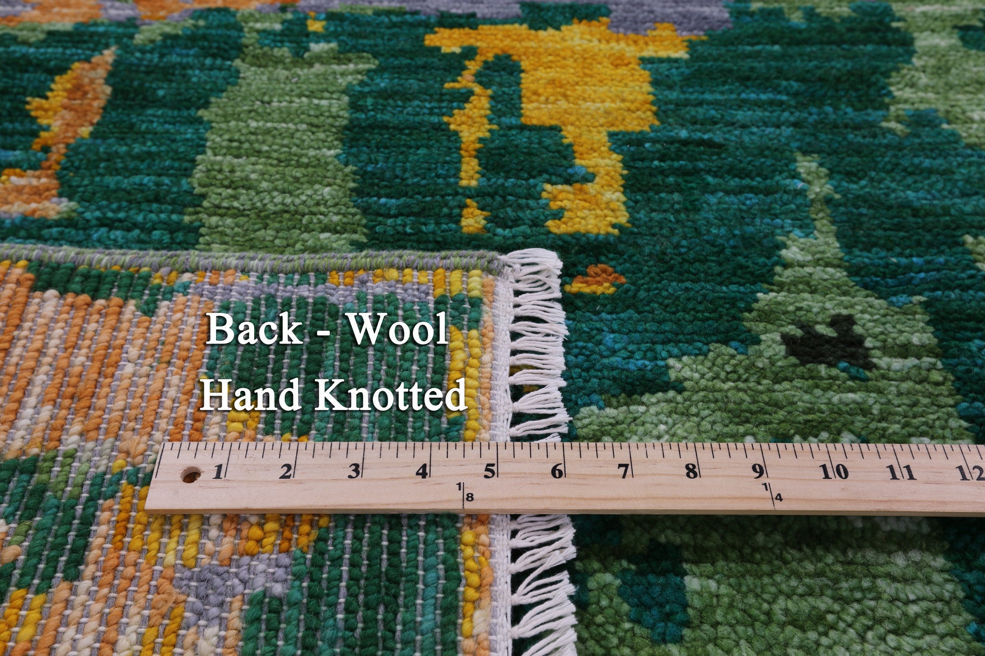 Abstract Contemporary Hand Knotted Wool Rug - 7' 11" X 9' 9" - Golden Nile
