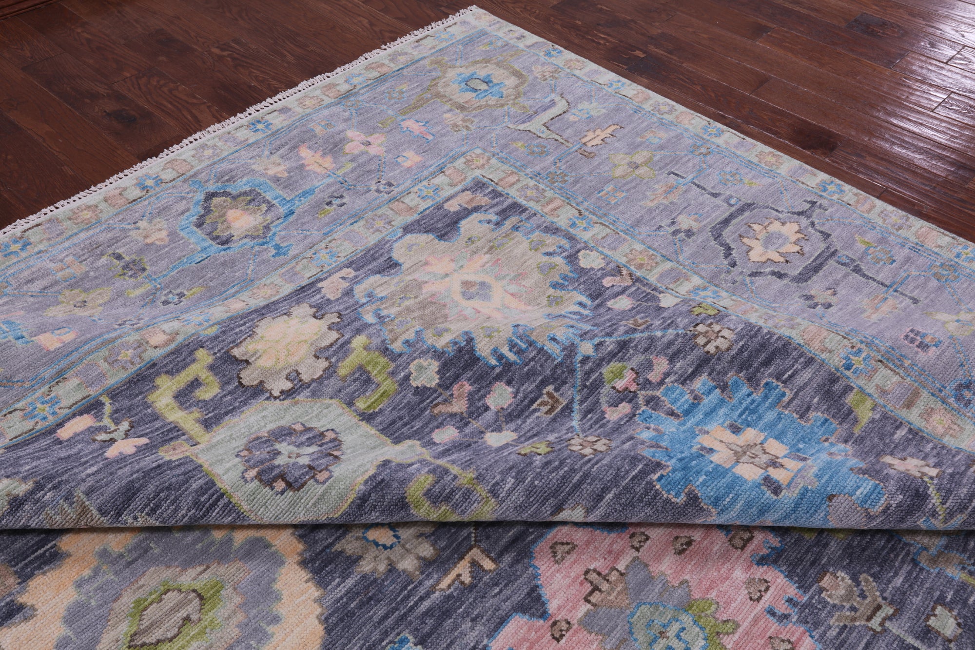 Grey Turkish Oushak Handmade Wool Rug - 12' 1" X 18' 2" - Golden Nile