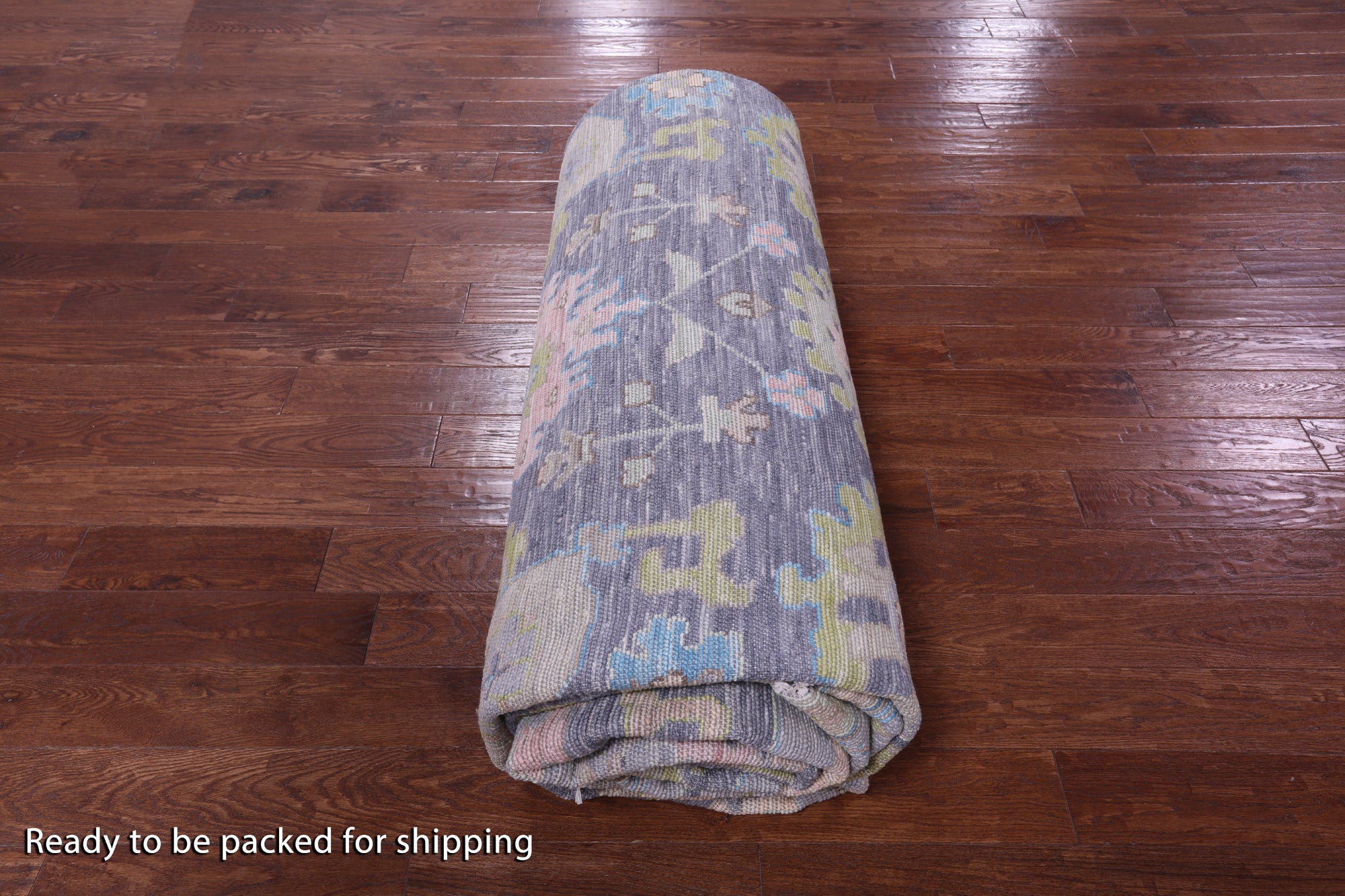 Grey Turkish Oushak Handmade Wool Rug - 12' 1" X 18' 2" - Golden Nile